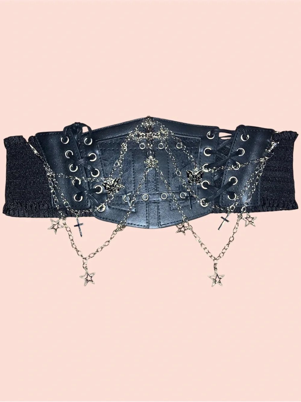 Black Chain Corset Belt